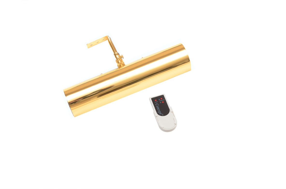 Cordless LED Remote Controlled Picture Light // 11.5 Inch Polished Brass