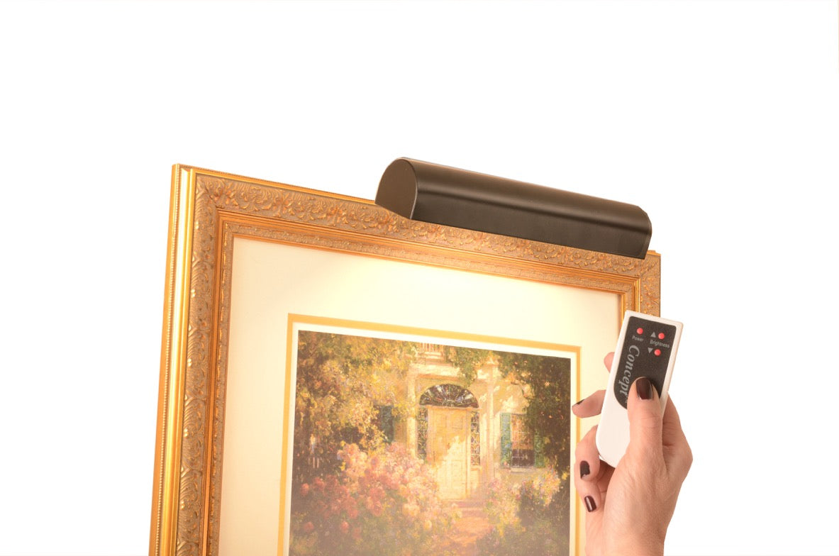 Cordless LED Remote Controlled Picture Light // 11.5 Inch Black